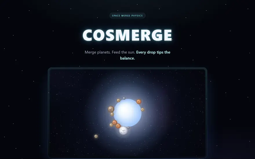 Cosmerge, ein Browser-Spiel.
